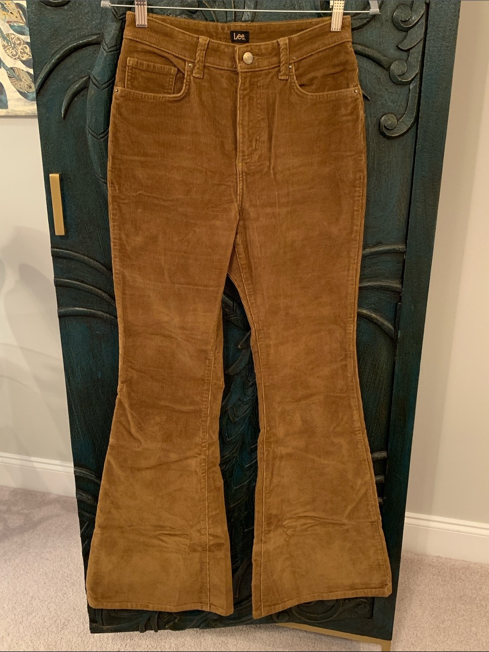Lee Corduroy High Waisted Flares Medium Tobacco Brown